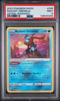 Pokemon TCG - PSA 9 - Radiant Greninja - Astral Radiance - Image 1