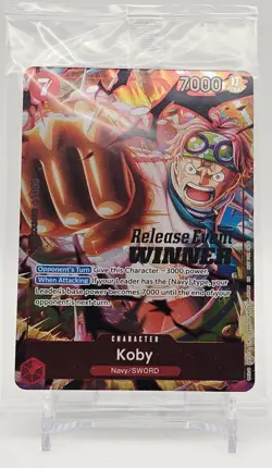One Piece TCG - Promo Pre Release Winner - Koby P-092 - Sealed - English - Image 1