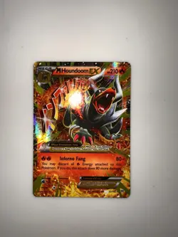 Pokemon TCG Mega-Houndoom-EX Holo Rare Card Breakthrough 22/162 LP - Image 1