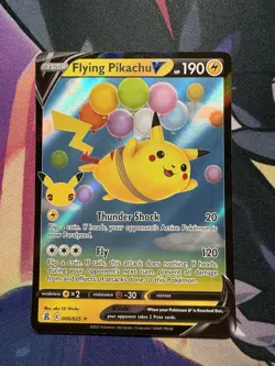 Pokemon TCG Flying Pikachu v Celebrations Holo Ultra Rare Card 006/025 - Image 1
