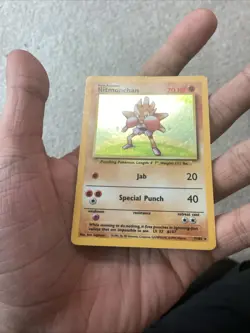 Hitmonchan - 7/102 - Pokemon Card Base Set Unlimited Holo Rare MP - Image 3