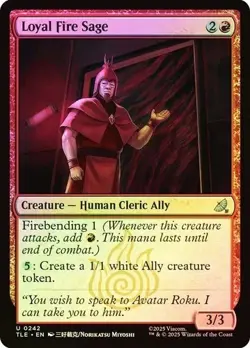 MTG FOIL Loyal Fire Sage - Avatar: The Last Airbender Eternal #242 - Image 1