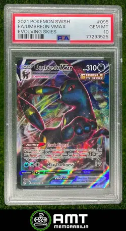 Umbreon VMAX PSA 10 2021 Pokemon Sword & Shield Evolving Skies #095/203 3525 - Image 1