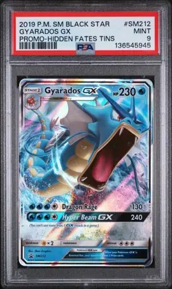 Pokemon TCG - PSA 9 - 2019 P.M. SM Black Star Gyarados GX Promo - Hidden Fates - Image 1