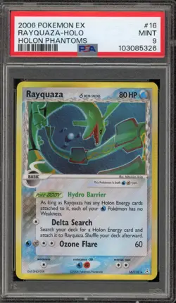 Pokemon Rayquaza EX Holon Phantoms Holo Rare #16 PSA 9 Mint - Image 1