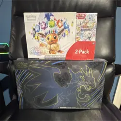 Pokemon TCG Prismatic Evolutions ETB Costco & Mega Charizard X UPC - Image 1