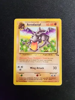 Pokemon TCG Aerodactyl Fossil Card 16/62 Unlimited Rare LP - Image 1