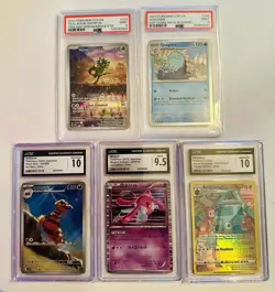 Pokemon Lot of 5 PSA/CGC Slabs Teal Mask Ogerpon Krokorok Mesprit Bronzong - Image 1