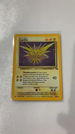 Zapdos 15/62 Fossil Set HOLO/FOIL RARE Unlimited Pokemon WOTC TCG 1999 NM/LP - Image 1