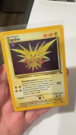 Zapdos 15/62 Fossil Set HOLO/FOIL RARE Unlimited Pokemon WOTC TCG 1999 NM/LP - Image 2