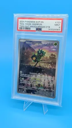 2024 Pokemon SVP #123 Teal Mask Ogerpon Twilight Masquerade ETB PSA 9 - Image 1