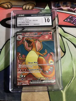 2023 Pokemon Scarlet and Violet 151 Charizard ex 183/165 CGC 10 - Image 1