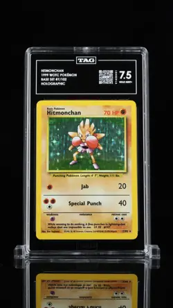 Pokemon Graded Hitmonchan Base Set TAG 7.5 - Image 1