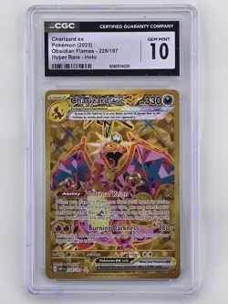 Pokemon TCG Charizard EX 2023 Obsidian Flames Holo Hyper Rare Card 228/197 SV03 - Image 1