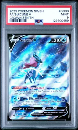 2023 Pokemon Suicune V GG38/GG70 Full Art Crown Zenith GEM MINT PSA 10 - Image 1