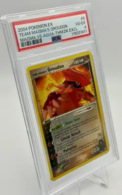 Pokemon EX Team Magma vs Aqua Groudon Non Holo #9 PSA 4 Deck Excl 115031411 - Image 3