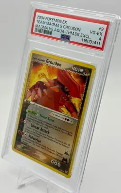 Pokemon EX Team Magma vs Aqua Groudon Non Holo #9 PSA 4 Deck Excl 115031411 - Image 4