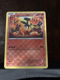S Tepig Jumbo Pokemon Card Black Star Promo Holo - Image 1
