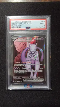 Team Rockets Mewtwo EX Holo Ultra Rare Card 213/182 Sv10: Destined Rivals - Image 1