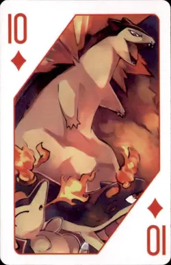 Pokemon 1000th Episode Playing Card Cyndaquil Quilava Typhlosion 10 Diamonds - Image 1
