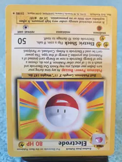 ELECTRODE 21/102 BASE SET 1999 REGULAR RARE POKEMON CARD - Image 2