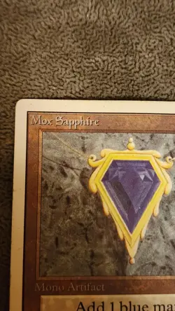 Mtg Unlimited Mox Sapphire Heavily Played - Image 2