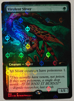 MTG Secret Lair Virulent Sliver (Extended Art) (Step-and-Compleat) #659 Bonus NM - Image 1