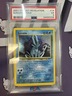 2001 POKEMON NEO REVELATION #14 SUICUNE-HOLO PSA 5 - Image 1