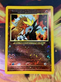 Entei 34 NM Reverse Holo Black Star Promo WoTC 2001 Pokemon TCG - Image 1