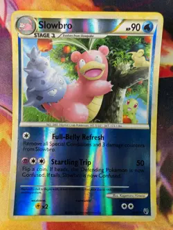 Slowbro 38/90 NM Uncommon Reverse Holo HGSS Undaunted 2010 Pokemon TCG - Image 1