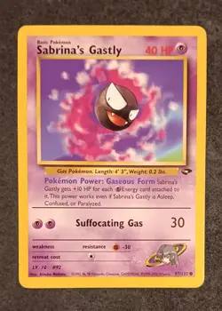 Sabrina's Gastly 97/132 - Gym Challenge Set - 2000 - Pokemon Card - Pokemon TCG - Image 1