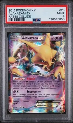 Pokemon TCG - PSA 9 - 2016 Pokemon XY Alakazam EX Fates Collide - Image 1