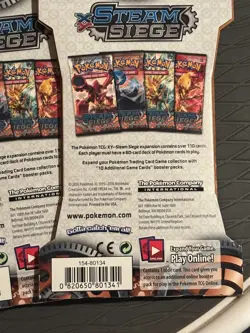 Pokemon TCG XY Steam Siege Sleeved Booster Packs Sealed Lot of 5 SEALED - Image 2