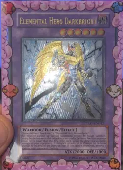 Yugioh Elemental HERO Darkbright LCGX-EN063 1st Edition Super Rare Holo - LP-NM - Image 4