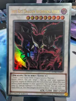 YuGiOh! Hot Red Dragon Archfiend Abyss DUPO-EN057 Ultra Rare 1st Ed - Image 1