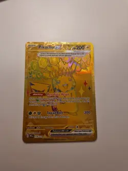 Pikachu ex 179/131 Hyper Rare Gold Card Pokemon Prismatic Evolutions Tera - Image 1