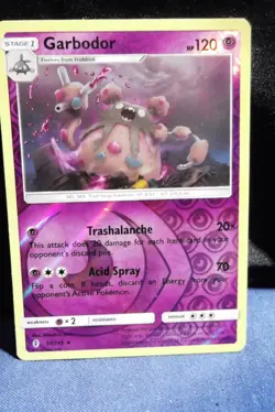 2017 POKEMON GARBODOR 51/145 GUARDIANS RISING RARE REVERSE HOLO - EX+/NM- - Image 1