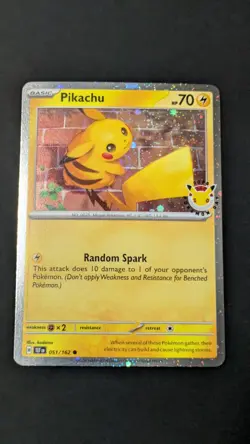 Pikachu 051/162 Stamped 2026 Pokemon Day 30th Anniversary Promo TCG - Image 1