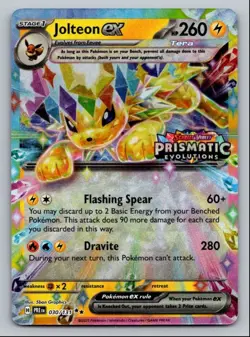2025 SCARLET & VIOLET SERIES - PRISMATIC EVOLUTIONS JOLTEON EX DOUBLE RARE 030 - Image 1
