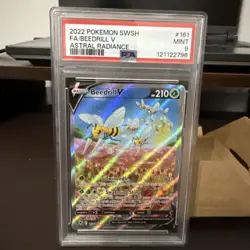 2022 Pokemon Astral Radiance Beedrill V Full Alternate Alt Art #161/189 PSA 9 - Image 1