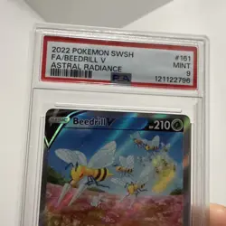 2022 Pokemon Astral Radiance Beedrill V Full Alternate Alt Art #161/189 PSA 9 - Image 3