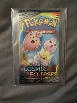 Pokemon TCG Cosmic Eclipse Factory Sealed Booster Pack. Togepi Igglypuff Art - Image 1
