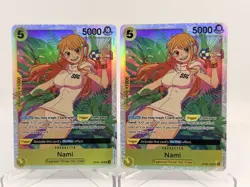 (2) One Piece TCG Nami SR OP08-106 Holo Foil NM-M English - Image 1