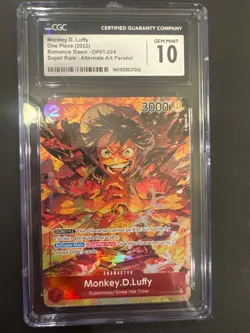 Monkey D. Luffy OP01-024 Parallel (GEM MINT) Romance Dawn One Piece TCG ENGLISH - Image 1