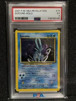 Suicune PSA 5 EX Neo Revelation Holo 14/67 2001 Vintage Pokemon - Image 1