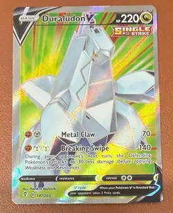 Pokemon Card Duraludon V 197/203 Evolving Skies Full Art holo NM/M Pack Fresh - Image 1