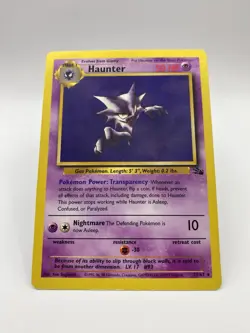 Haunter - 21/62 - Pokemon Fossil Unlimited Rare Card WOTC LP - Image 2