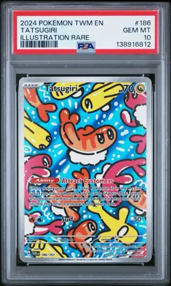 Pokemon TCG Tatsugiri Twilight Masquerade Illustration Rare Card 186/167 PSA 10 - Image 1