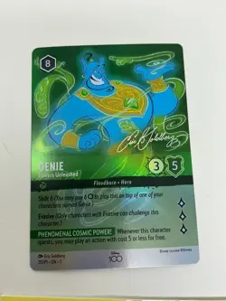Genie - Powers Unleashed 20 D100 Alternate Art Disney100 Promo Lorcana Card - Image 2