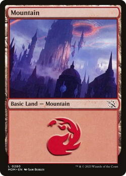x1 Mountain MOM MTG 0280 BASIC LAND M/NM 1x - Image 1